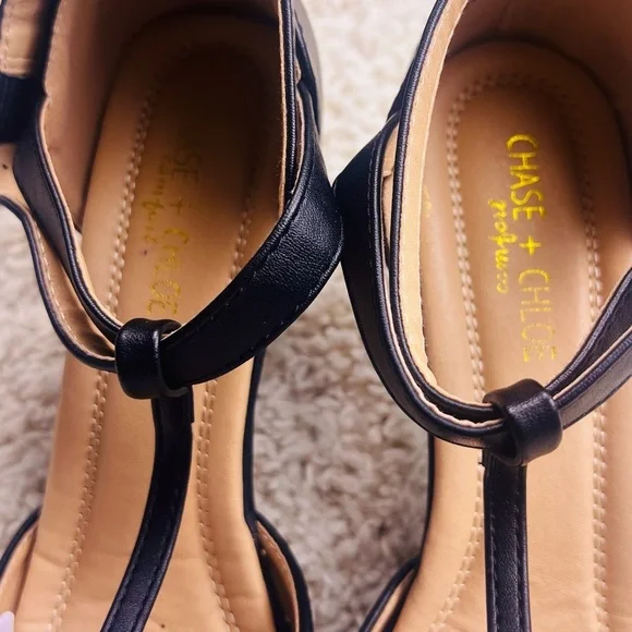 WOMENS CHASE AND CHLOE BLACK HEELS SIZE 7.5 GUC - Picture 3 of 13